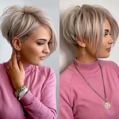 Short Stacked Undercut Pixie Bob