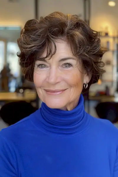 Wavy Pixie for Women Over 60