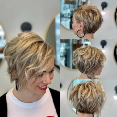 Blonde Wavy Pixie