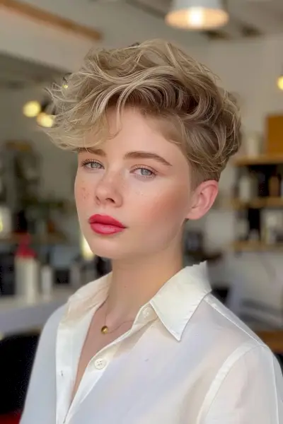 Tapered Pixie for Wavy Hair