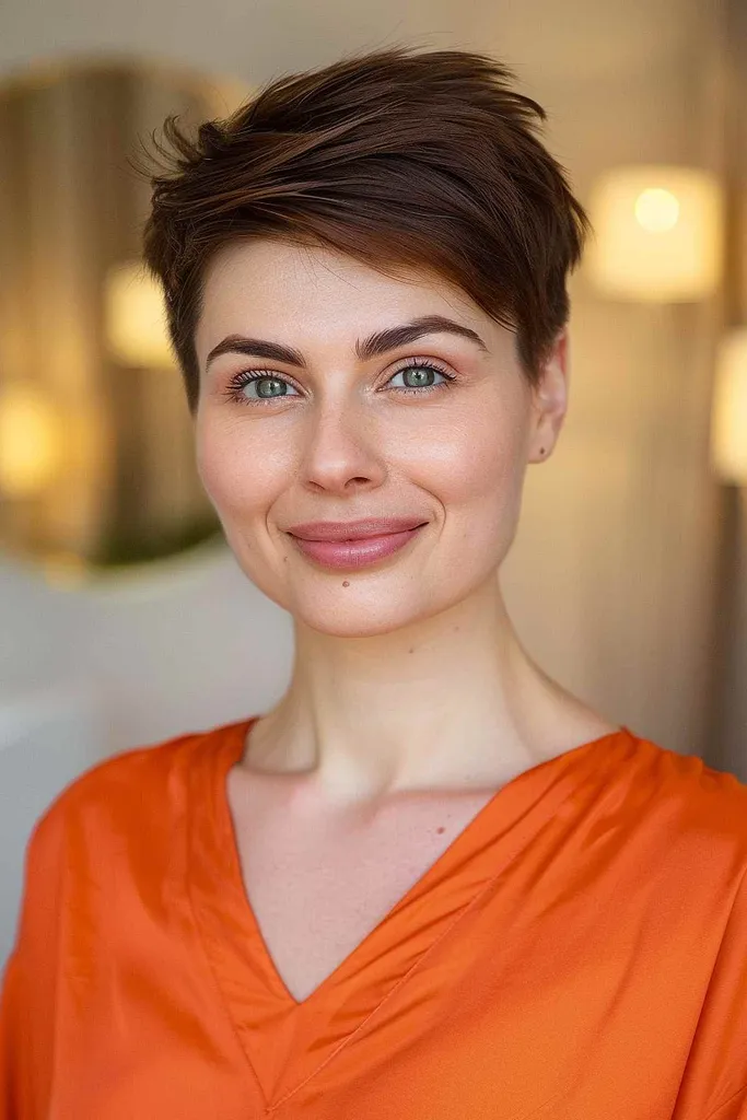 Teksturert langt nissesnitt med hakkete lag og lengre topp for tykt hår' title=