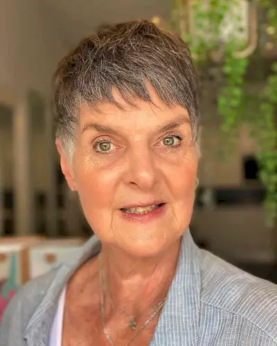 Very Short Freshly Textured Pixie with Bangs