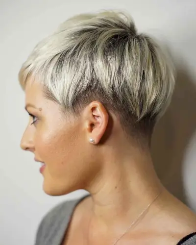 Cute Undercut Pixie with Short Sides