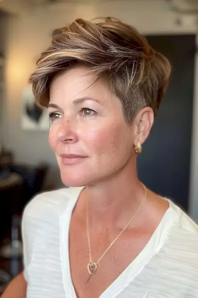 Undercut Pixie for Women Over 40