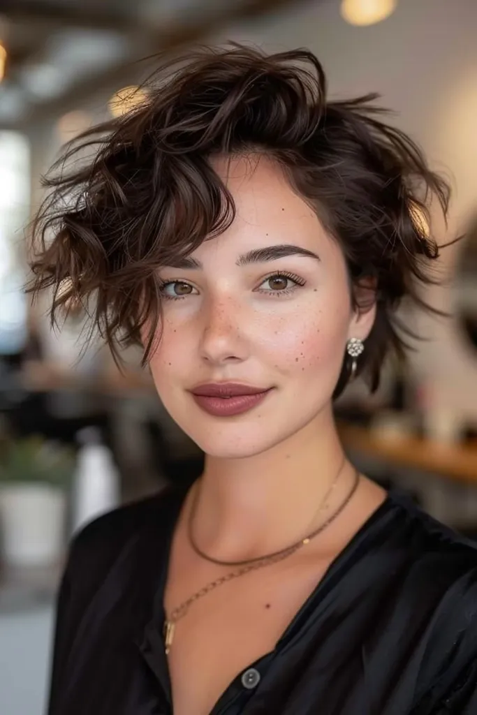 シャギーピクシーのヘアスタイル' title=