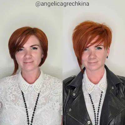 Asymmetrical Long Pixie with Asymmetrical Bangs