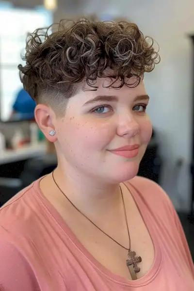 Edgy Pixie for Curly Hair Hairstyle