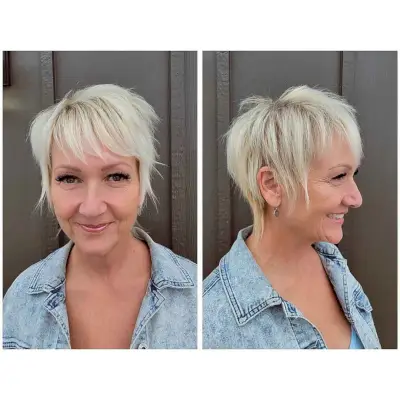 sassy blonde style for thin hair