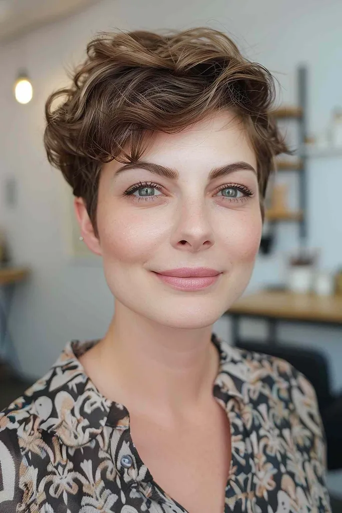 Kārtains, viļņots laumiņa griezums ar garākiem augšējiem slāņiem' title=