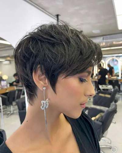 Gorgeous Pixie with Layers and Sideburns