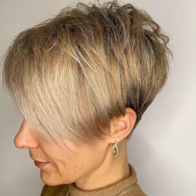 Layered Short Pixie for Fine Hair
