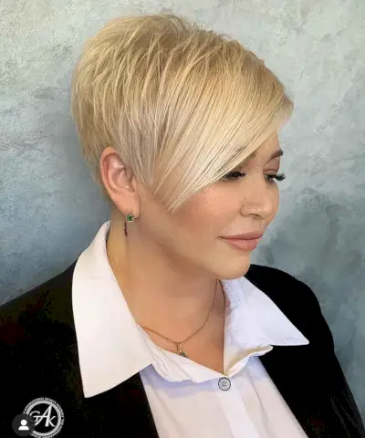 Blonde Layered Pixie Cut