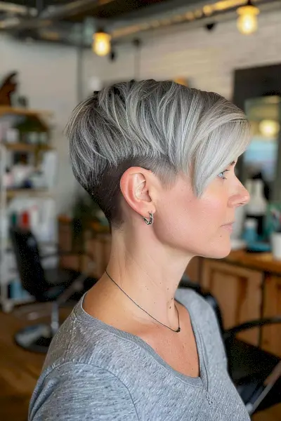 Short Layered Blonde Pixie