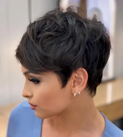 Effortless short layered pixie cut