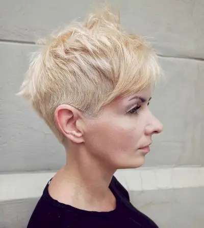 Sexiest blonde pixie with layers hairstyle