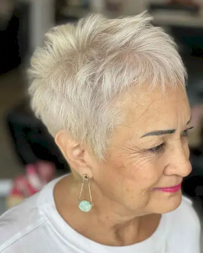 super short pixie shag