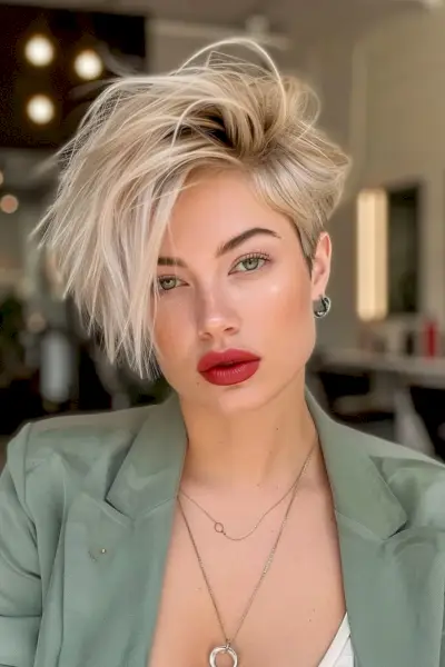 Edgy Pixie with Messy, Feathered Ends