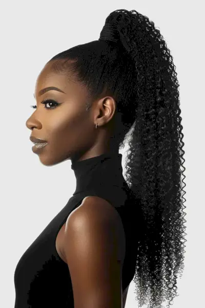 Pony Updo for Coily Hair