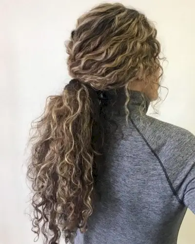 Curly Natural Hair Ponytail