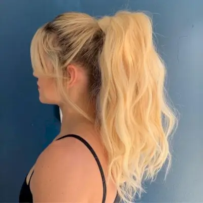 Ponytail with long bangs