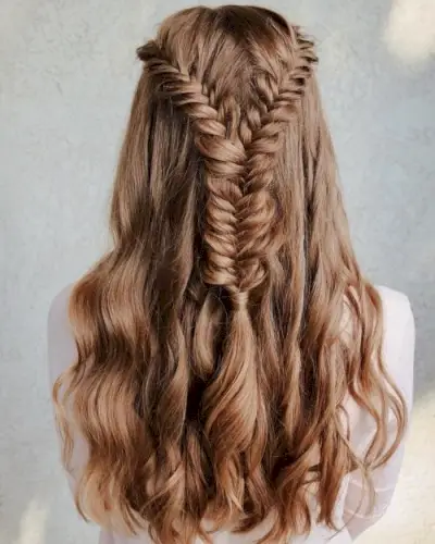 Prom-Inspired Fishtail Braids