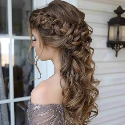 Romantic Prom Hair With Swept Up Curls