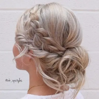 Feminine Dutch Braid Prom Hairstyle