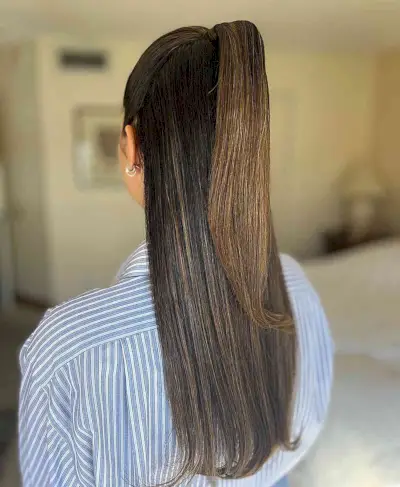 Sleek Half Ponytail for Prom