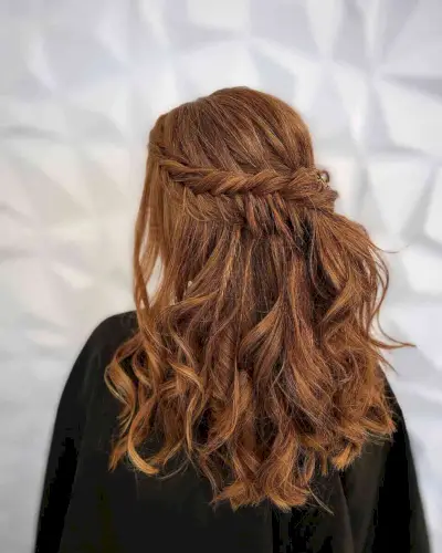 Beautiful Half Up Crown Braid Prom
