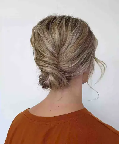 Reverse French Braid Bun for Prom Short Hair