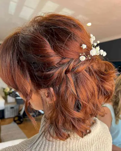 Prom Easy Half-Up Twist for Angled Bob