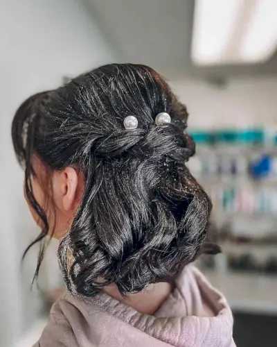 Easy Half-Up Short Hair for Prom Night