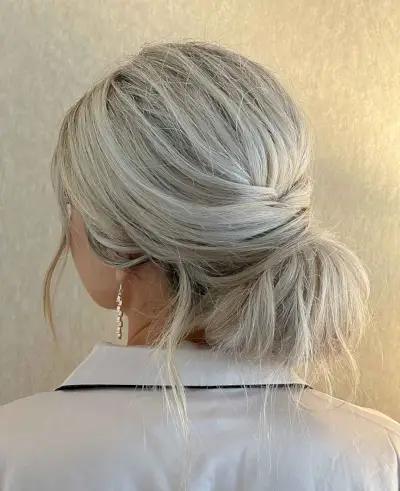 Overlapped Bun Updo