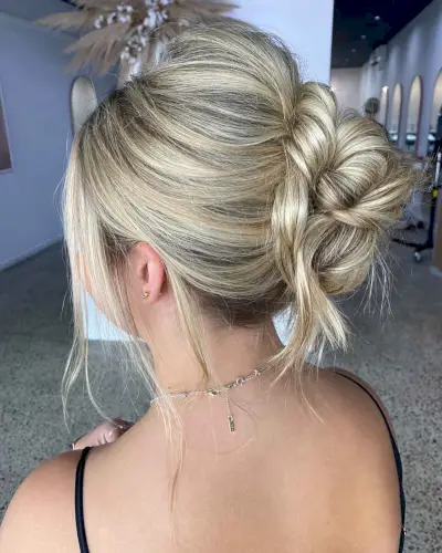 Soft Mid Bun with Face-Framing Pieces