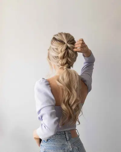 Romantic Braided Ponytail Hairstyle