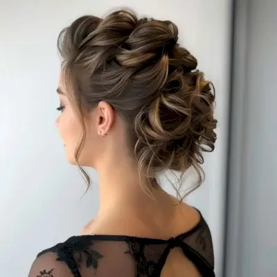Effortless With an Edgy Twist Prom Updo hairstyle
