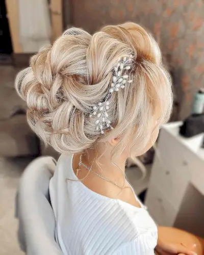 modern messy updo for long hair