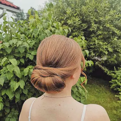 Easy soft and romantic bun hairstyle for prom