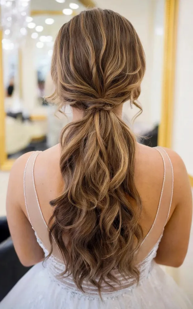 Bølget Prom Hestehale for tykt hår' title=