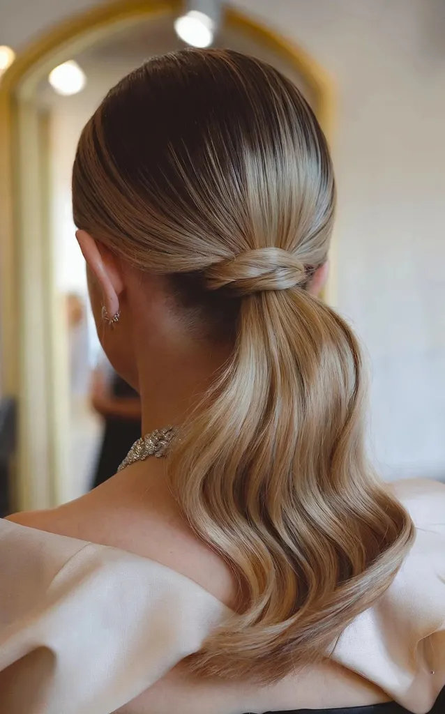 Mid-Length Overlapp Low Pony for Prom' title=