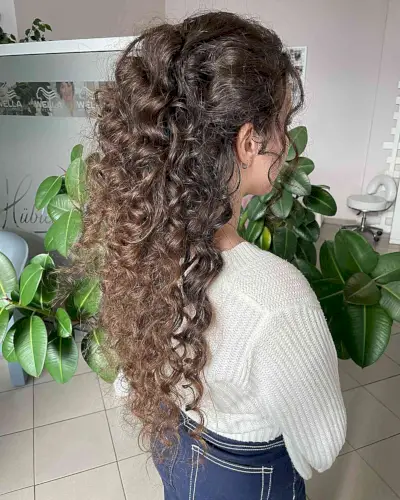 Very Long Curly Down-Do for Prom