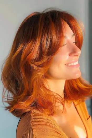 Honey Copper Lob cu breton de perdea.