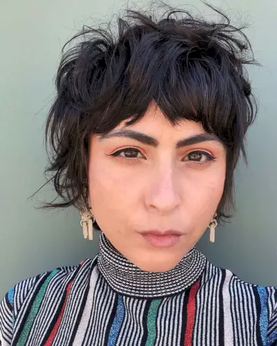 Short Shaggy Pixie Cut with Bangs