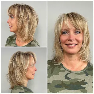Low-Maintenance Shag with Asymmetrical Bangs