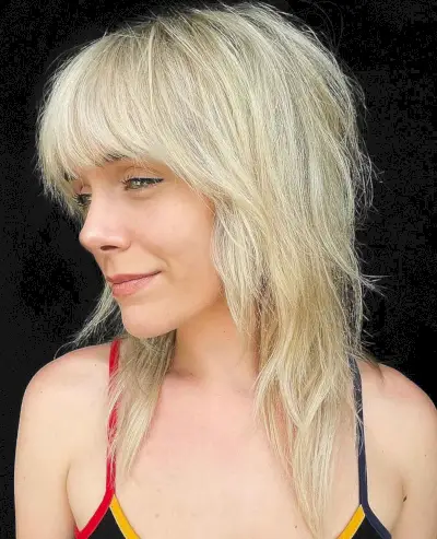 Lower-Maintenance Shag Haircut with Bangs