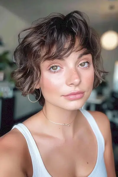 ear-length shag haircut