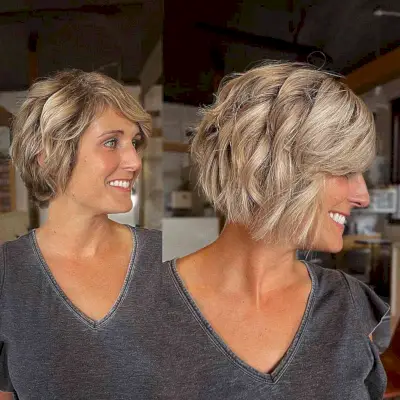 Chin-Length Choppy Bob for Thick Hair