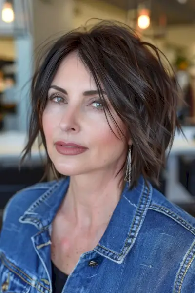 Short shag for square face shapes