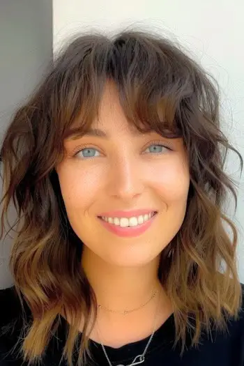 Shag ondulado de comprimento médio.