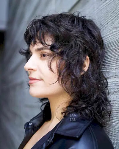 Shaggy Textured Mullet for women with messy waves